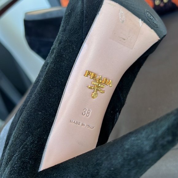 Auth. Prada Heeled Suede Booties! - Picture 7 of 13